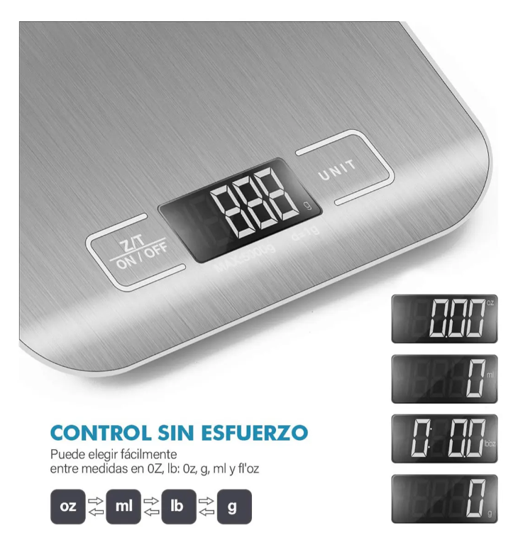 Balanza Digital de Cocina 10 kg | Precisión de 1 g